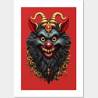 Decorated Christmas Krampus Posters and Art